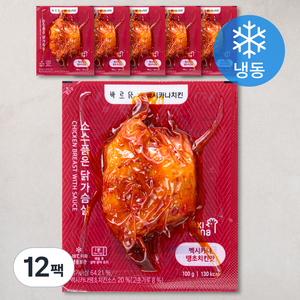 바르닭 멕시카나 소스품은 닭가슴살 땡초치킨맛 (냉동), 100g, 12팩