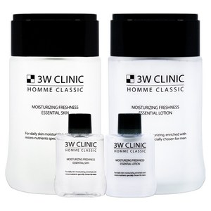 3W클리닉 옴므 클래식 에센셜 스킨케어 2종세트, 스킨 150ml + 로션 150ml + 2p, 1개
