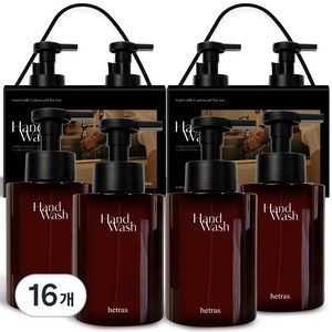 헤트라스 퍼퓸 버블 핸드워시 선물세트 호텔우드향, 515ml, 16개