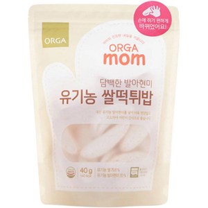 올가홀푸드 아동용 mom 유기농 쌀떡튀밥, 쌀맛, 1개, 40g