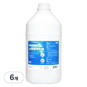 닥터포클린 소독용 에탄올, 6개, 4L