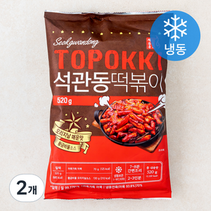 석관동떡볶이 오리지날맛 (냉동), 520g, 2개