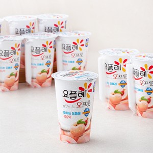 요플레 오프룻 복숭아, 180ml, 10개