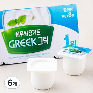 풀무원다논 그릭 플레인 요거트, 720g, 6개