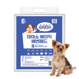 마마쇼 베이직 배변패드 배변유도제 함유, 1개, 100개입