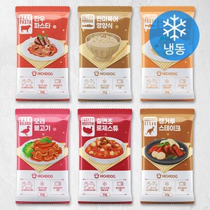 하이독 생후 3개월령 이상 강아지 냉동 화식사료 50g x 6종, 300g, 1세트