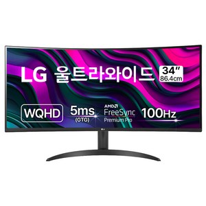 LG전자 WQHD 울트라 와이드 모니터, 86.4cm, 34WR50QK