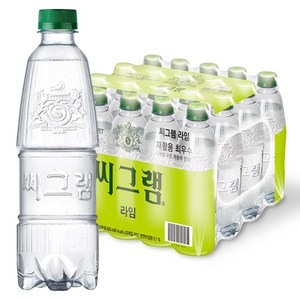 씨그램 라임 탄산수 무라벨, 450ml, 20개