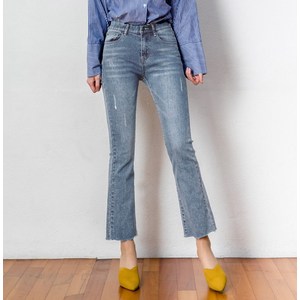 진마니아 여성용 데일리 밑단컷팅 스판 부츠컷 WBC-511