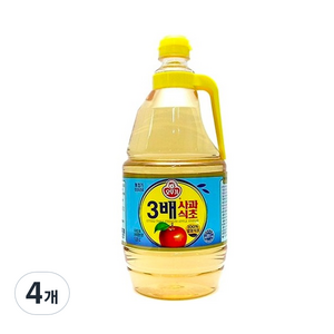 오뚜기 3배 사과식초, 1.8L, 4개