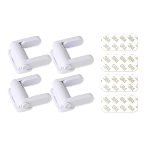 러브포베이비 안전 문고리 잠금장치, 화이트, 4세트