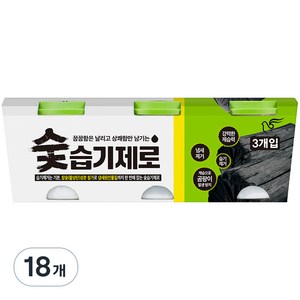 피죤 숯 습기제로 본품, 300g, 18개