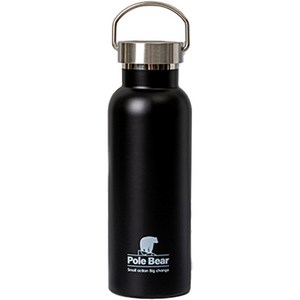 폴베어 스테인레스 보온 보냉 리드 핸들 진공 텀블러, 블랙