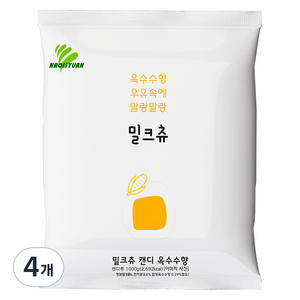 하오리위안 밀크츄 캔디 옥수수향, 1kg, 4개