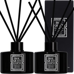 부케가르니 딥 블랙 디퓨저 200ml x 2p, 블랙체리