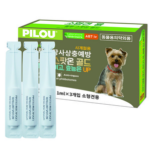 필루 소형견 심장사상충 예방 스팟온 골드, 1ml, 3개