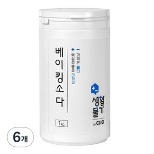 크리오 생활물가 베이킹소다 다목적 세정제, 1kg, 6개