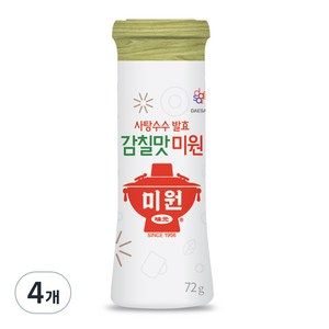 미원 사탕수수 발효 감칠맛, 72g, 4개