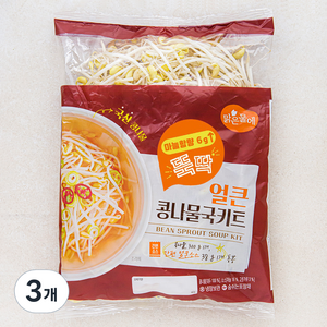 맑은물에 뚝딱 얼큰 콩나물국 키트, 338g, 3개