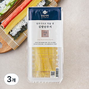 일품식탁 김밥단무지, 400g, 3개