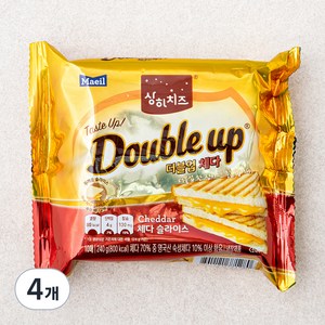 상하치즈 더블업 체다 슬라이스 치즈, 240g, 4개