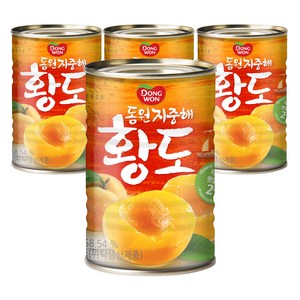 동원 지중해 황도 통조림, 410g, 4개