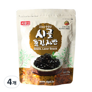 시골김 시골 돌김자반, 40g, 4개