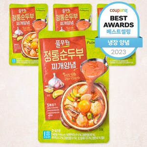 풀무원 정통순두부 찌개양념, 140g, 4입