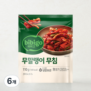 비비고 무말랭이 무침, 110g, 6개