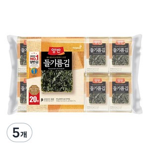 양반 들기름 도시락김, 90g, 5개