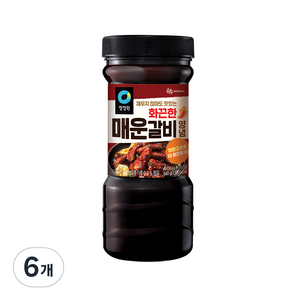 청정원 화끈한 매운갈비 양념, 840g, 6개