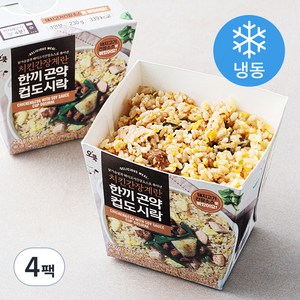 오쿡 치킨간장계란 한끼 곤약 컵도시락 (냉동), 230g, 4팩