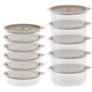 토마톰스 냉동밥 전자레인지 뚜껑 용기 450ml 6p + 600ml 5p, 그레이, 1세트