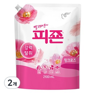 피죤 레귤러 핑크로즈, 2.1L, 2개