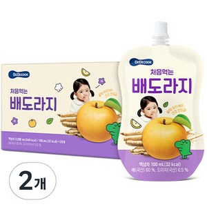 베베쿡 처음 먹는 배도라지 유아 음료, 100ml, 40개