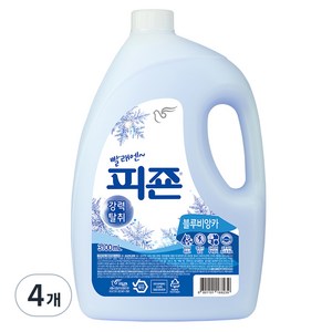 피죤 섬유유연제 블루비앙카 본품, 3.1L, 4개