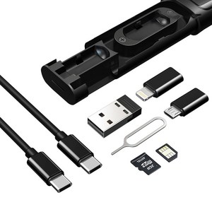 맥도도 USB 케이블 어댑터 변환 휴대용 멀티 스틱 WF-1720, 블랙, 1개