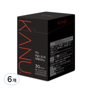 카누 다크 로스트 아메리카노, 1.6g, 30개입, 6개