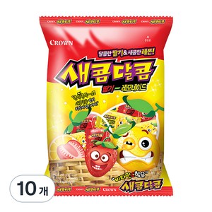 크라운 새콤달콤 딸기 레모네이드 캔디, 200g, 10개