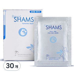 백옥생 로얄 샴스 여성청결제 파우치, 5ml, 30개