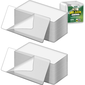 스코라 초강력 투명 접착 아크릴 양면 스티커 30 x 15 mm, 100개, 30mm x 15mm