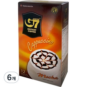 G7 카푸치노 모카 커피믹스, 18g, 12개입, 6개, 18g