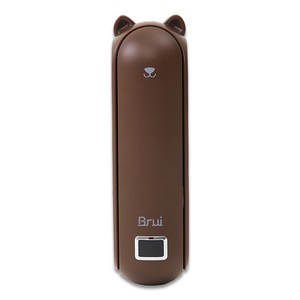 브루이 베어 대용량 4800mAh 휴대용 미니 선풍기, brui-002, 브라운
