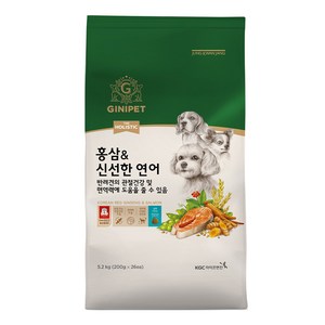 정관장지니펫 강아지 더홀리스틱 홍삼&신선한 연어 기능성 사료, 뼈/관절강화, 5.2kg, 1개