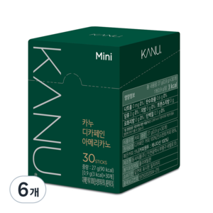 카누 미니 디카페인 아메리카노, 900mg, 30개입, 6개