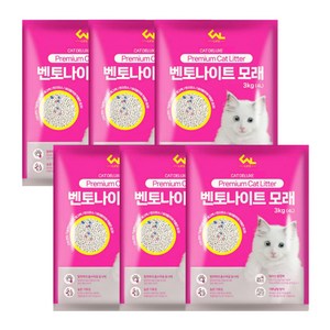 씨엔앨 디럭스 벤토나이트 고양이 모래 쟈스민, 4L, 6개, 쟈스민향