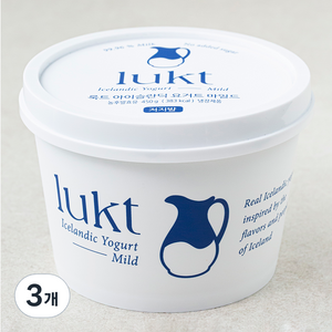 LUKT 아이슬란딕 요거트 마일드, 450g, 3개