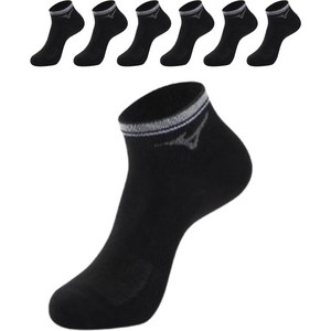 미즈노 여성용 플립 단목양말 7족, 블랙