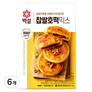 백설 찹쌀호떡믹스, 400g, 6개