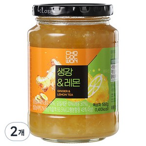 초록원 생강&레몬차, 560g, 1개입, 2개